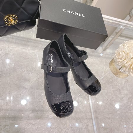Chanel Vintage Mary Jane dancing shoes leather sole