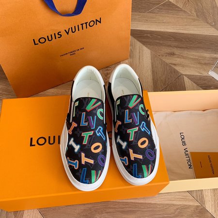Louis Vuitton NBA joint graffiti loafers