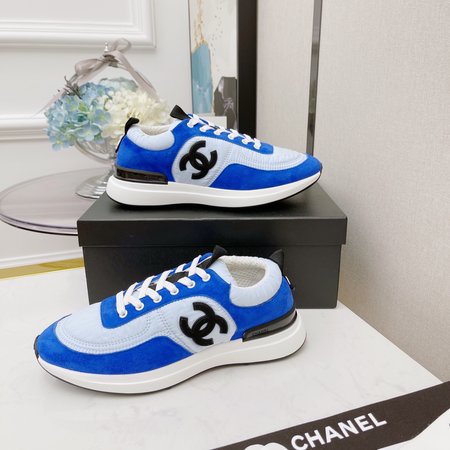 Chanel Sneakers fabric and sheepskin leather