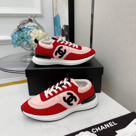 Chanel Sneakers fabric and sheepskin leather