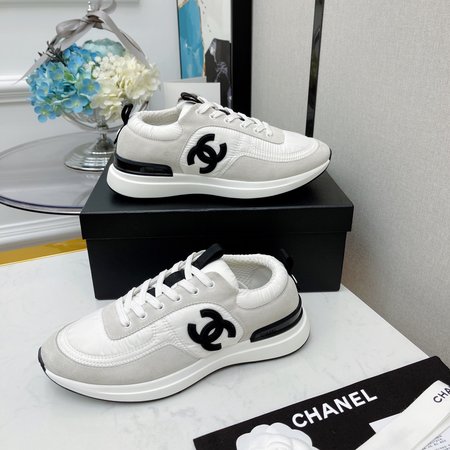 Chanel Sneakers fabric and sheepskin leather