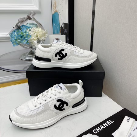 Chanel Sneakers fabric and sheepskin leather