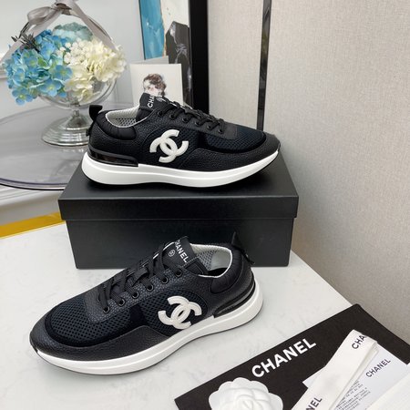 Chanel Sneakers fabric and sheepskin leather