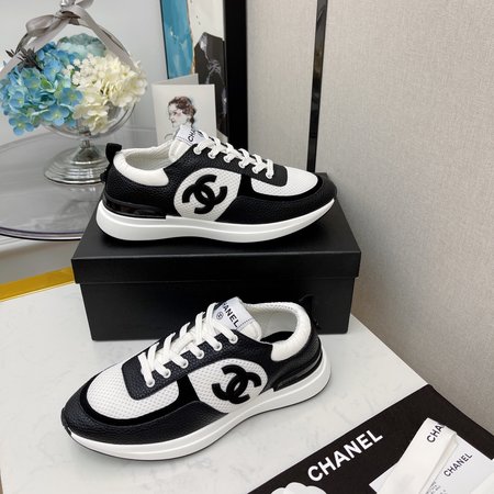 Chanel Sneakers fabric and sheepskin leather