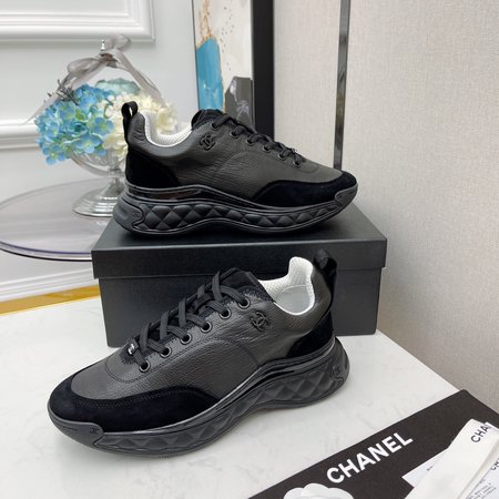 Chanel Sneakers fabric and sheepskin leather