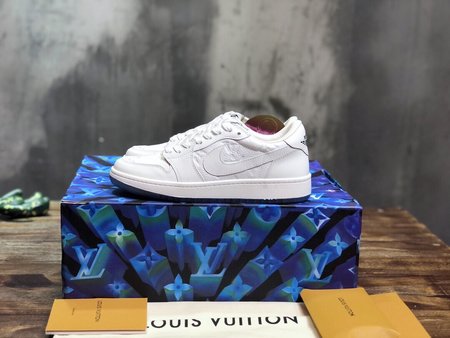 Louis Vuitton Air Jordan 1 joint sneakers calfskin