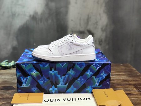 Louis Vuitton Air Jordan 1 joint sneakers calfskin