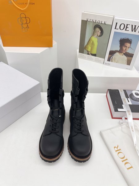 Dior Boots golden DIOR-ID logo lucky star