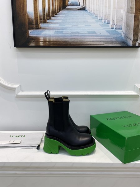 Bottega Veneta green sole high heel platform ankle boots