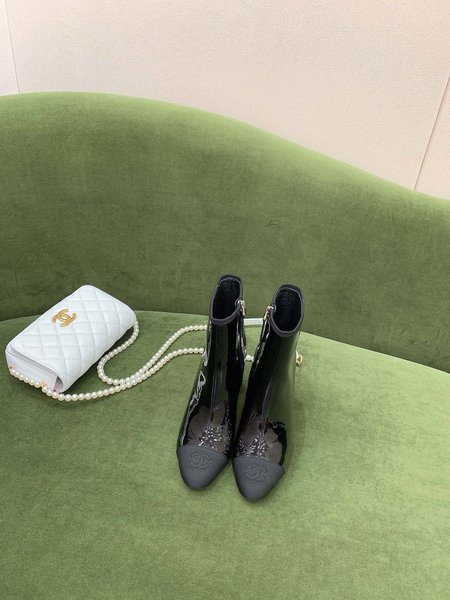 Chanel high heel ankle boots