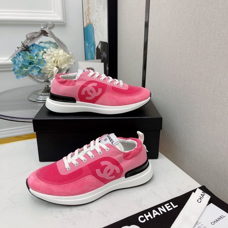 Chanel Sneakers denim and sheepskin leather