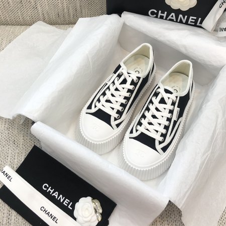 Chanel Platform canvas casual shoes sneakers