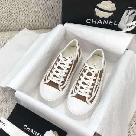 Chanel Platform canvas casual shoes sneakers