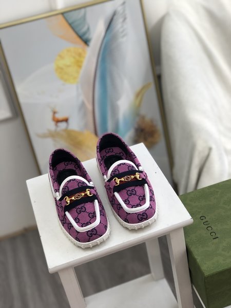 Gucci GG canvas embroidered loafers
