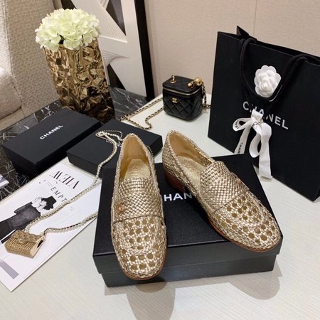 Chanel Panda lace-up sneakers cowhide hand-woven