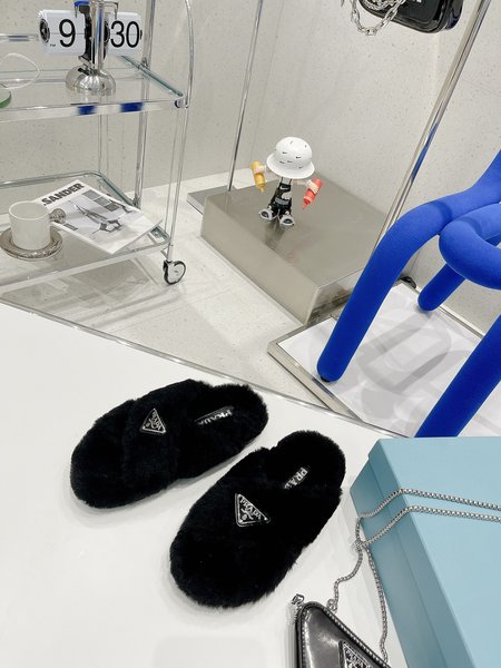 Prada wool slippers