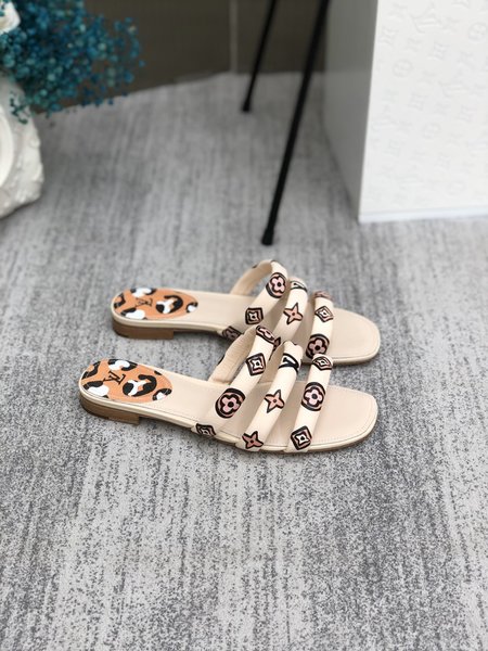 Louis Vuitton Aeal Collection Rhinestone Kitten Heels Sandals