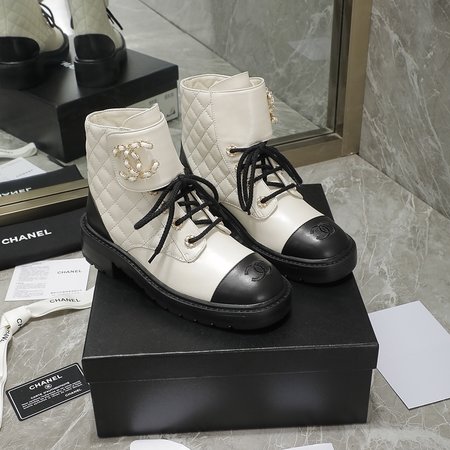 Chanel Argyle ankle boots