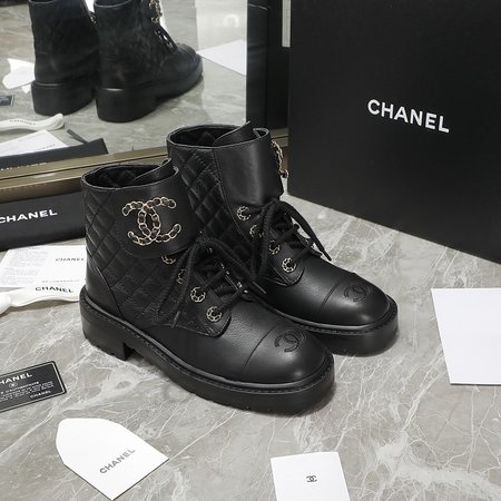 Chanel Argyle ankle boots