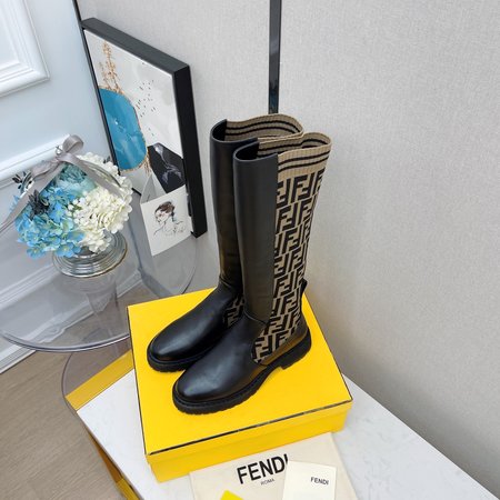 Fendi Martin boots FF socks stretch ankle boots / mid boots Rockoko