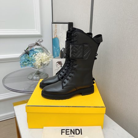 Fendi Moto mid-boot with side zip