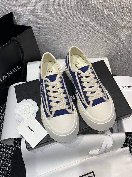 Chanel Platform canvas casual shoes sneakers