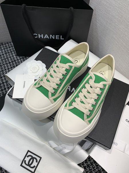 Chanel Platform canvas casual shoes sneakers