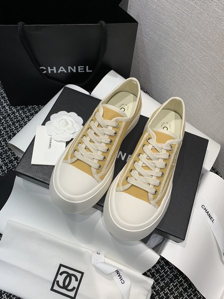 Chanel Platform canvas casual shoes sneakers