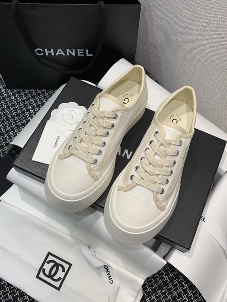 Chanel Platform canvas casual shoes sneakers