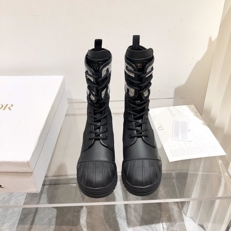 Dior classic embroidered shell toe boots