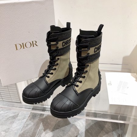 Dior classic embroidered shell toe boots