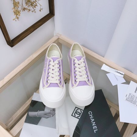 Chanel Platform canvas casual shoes sneakers