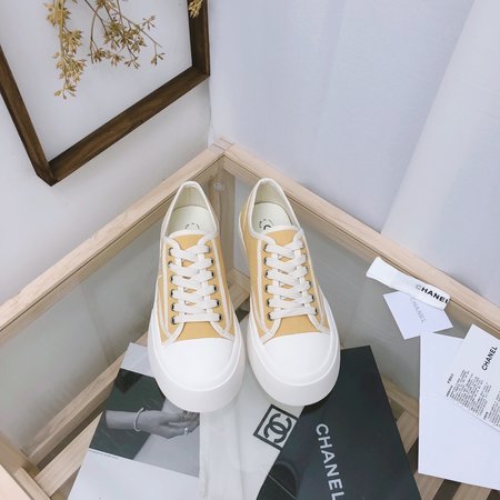 Chanel Platform canvas casual shoes sneakers