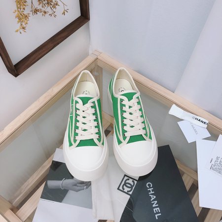 Chanel Platform canvas casual shoes sneakers