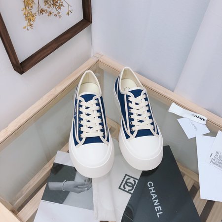 Chanel Platform canvas casual shoes sneakers