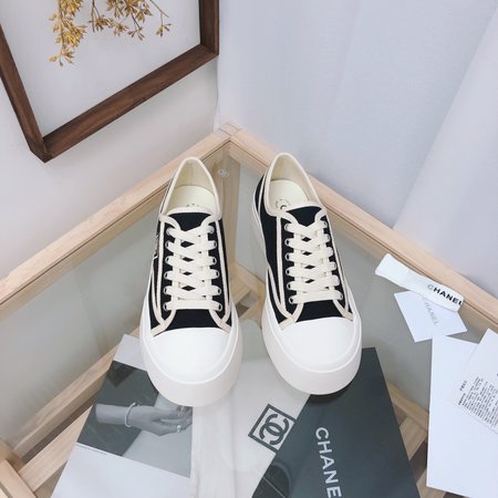 Chanel Platform canvas casual shoes sneakers