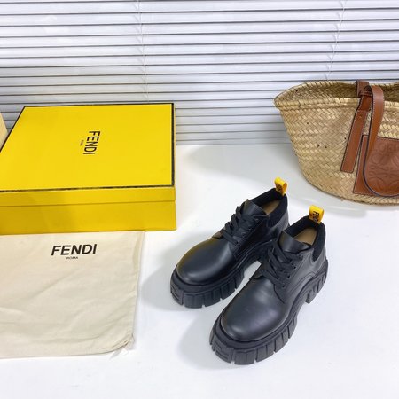 Fendi Elastic webbing platform ankle boots