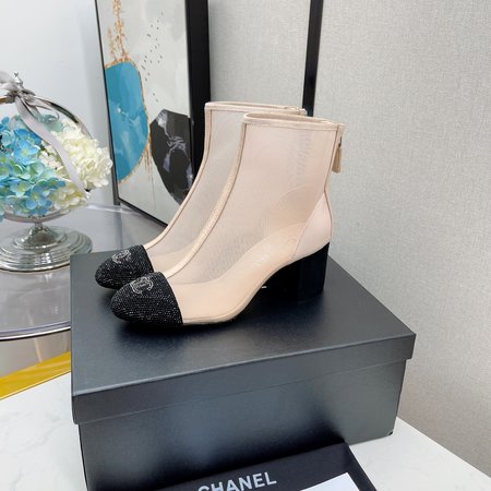 Chanel Chunky heel booties