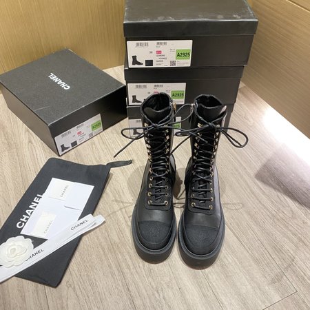 Chanel mid length martin boots