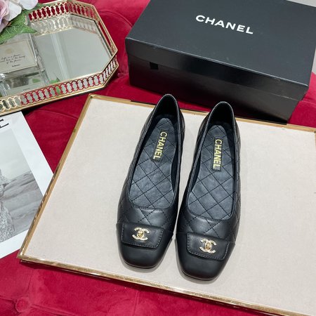 Chanel Vintage Flat Shoes Leboy Hardware Buckle