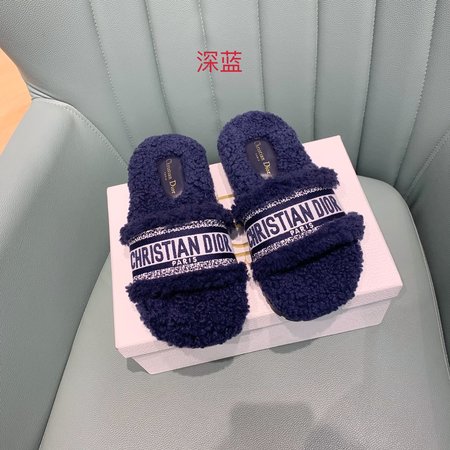 Dior Embroidered wool slides