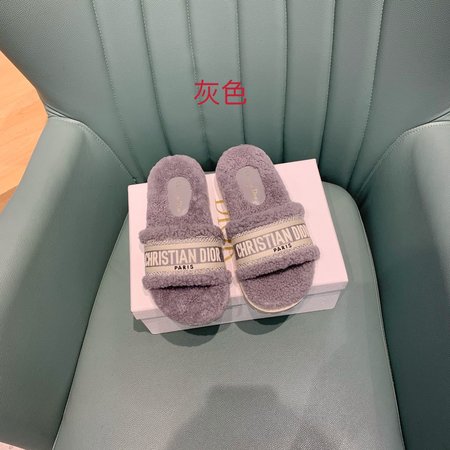 Dior Embroidered wool slides