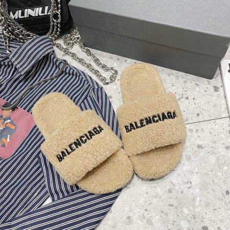 Balenciaga Furry slippers