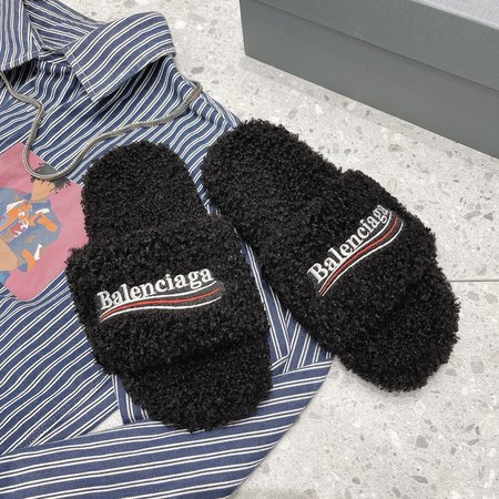 Balenciaga Furry slippers