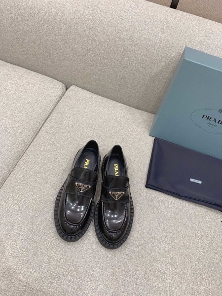 Prada classic triangle loafers