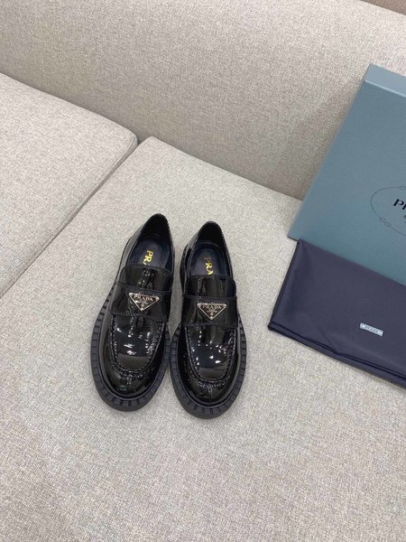 Prada classic triangle loafers