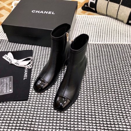 Chanel Lambskin boots with 5cm high heel