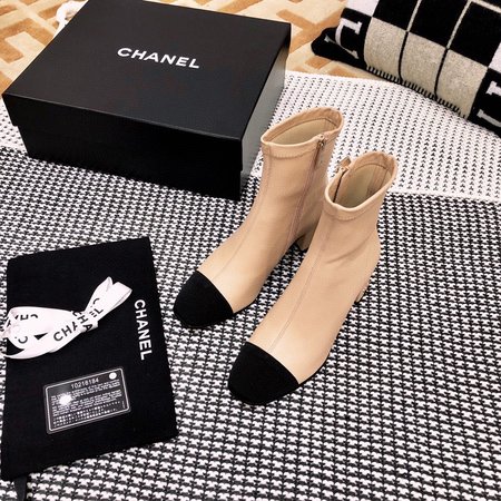 Chanel Lambskin boots with 5cm high heel