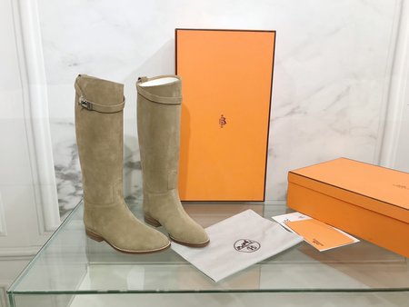 Hermes Jiming series Kelly buckle classic Knight s boots calfskin inner cowhide