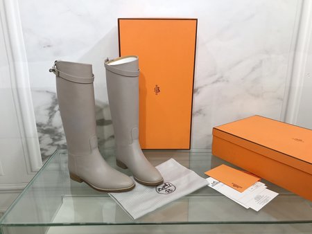 Hermes Story Kelly Buckle Calfskin Boots